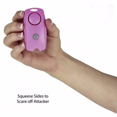 Defense Divas® Campus Safety Squeeze Panic Alarm Personal Safety Flashlight Key Chain Belt Clip